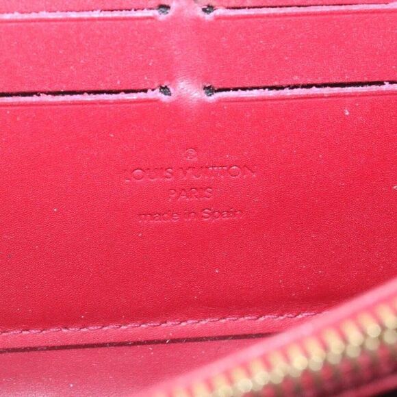LOUIS VUITTON Monogram Vernis Zippy Wallet Long Wallet Red - Picture 15 of 15